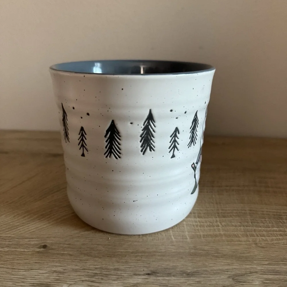 Peppermint & Pine‎ Container Two Gnomes Holding Hands Trees Jar Kitchen Decor